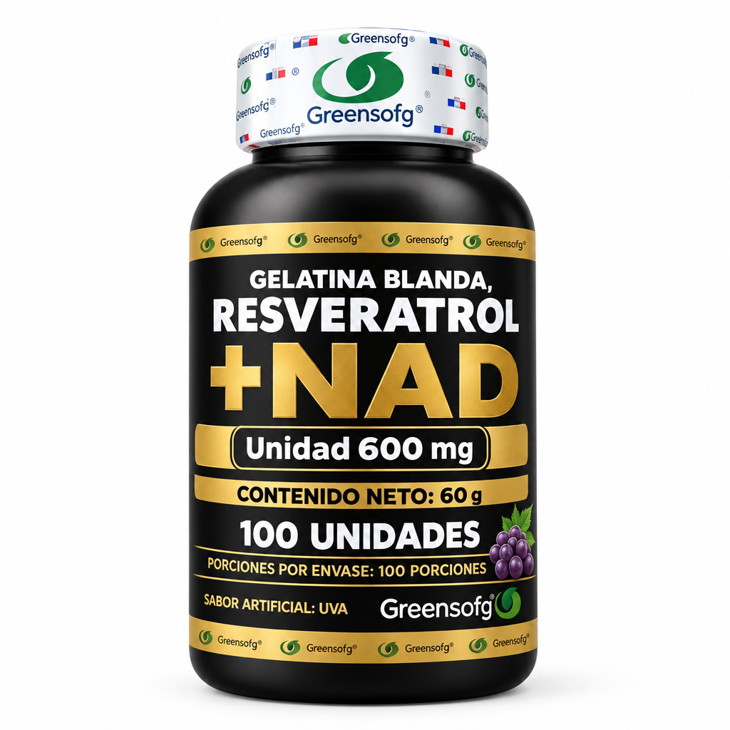 Resveratrol + NAD - Fondo Blanco